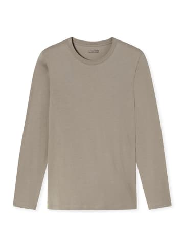 Schiesser Langarmshirt Rundhals in Braungrau