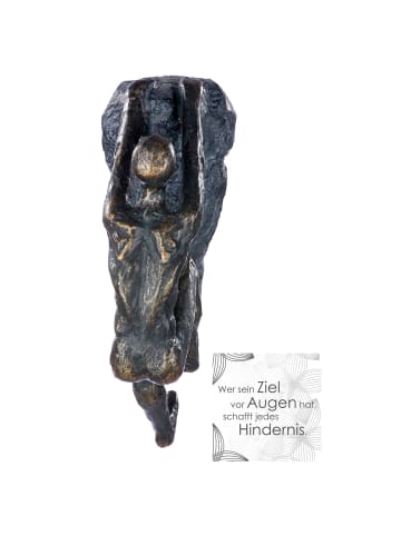 GILDE Skulptur Ambition bronzefarben - (H) 20 cm