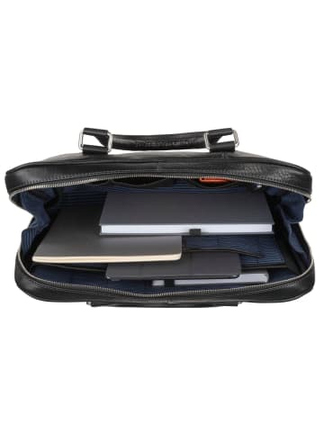 Leonhard Heyden Bergamo Aktentasche Leder 38 cm Laptopfach schwarz