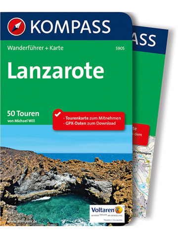 Kompass-Karten KOMPASS Wanderführer Lanzarote, 50 Touren | mit Extra-Tourenkarte Maßstab...
