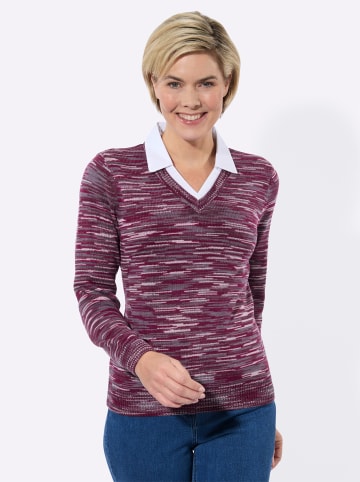 WITT WEIDEN 2-in-1-Pullover in rosé-burgund-meliert