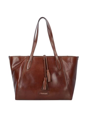 The Bridge Florentin Shopper Tasche Leder 37 cm in brown gold