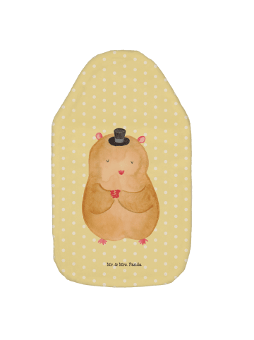 Mr. & Mrs. Panda Wärmflasche Hamster Hut ohne Spruch in Gelb Pastell