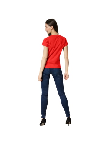 tectake Einfarbiges T-Shirt für Frauen, rot