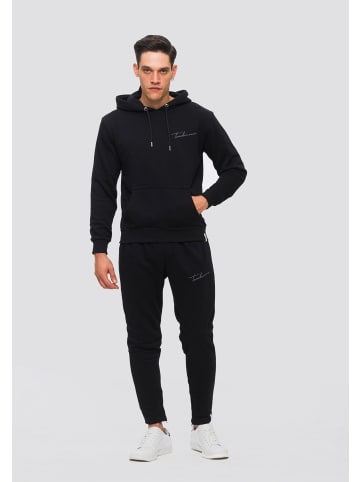 Tom Barron Jogginganzug mit Label-Print in schwarz