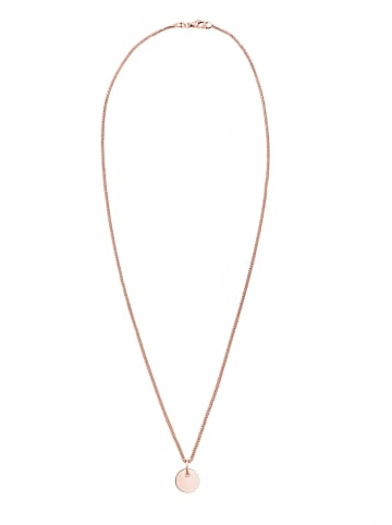 Elli Halskette 925 Sterling Silber Geo, Kreis, Plättchen in Rosegold