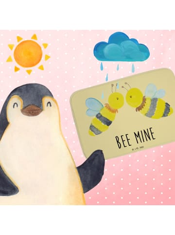 Mr. & Mrs. Panda duschmatten Biene Liebe mit Spruch in Gelb Pastell