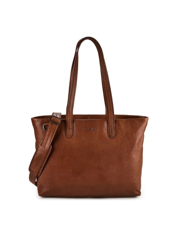 Plevier Catz Aktentasche RFID Schutz Leder 43 cm Laptopfach cognac