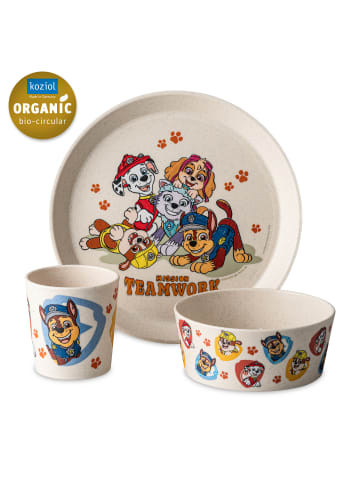 koziol CONNECT GROW PAW PATROL - Kleiner Teller + Schale + Becher in organic moon