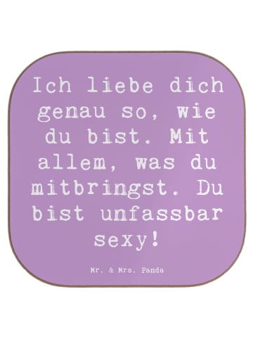 Mr. & Mrs. Panda Glasuntersetzer Spruch Sinnlichkeit lieben mit ... in Lavendeltraum