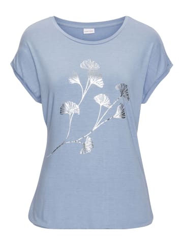 LASCANA Kurzarmshirt in hellblau