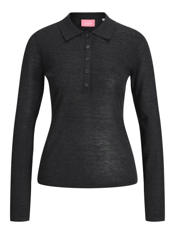 JJXX Gestricktes Polo in Dark Grey Melange