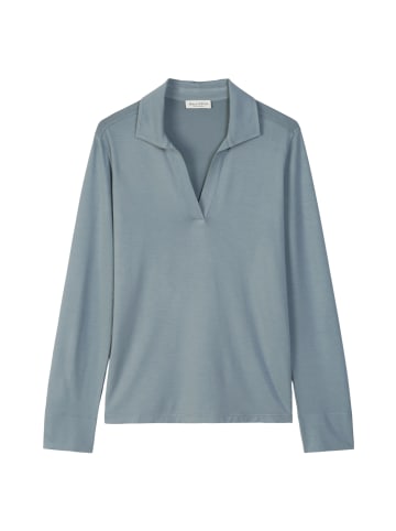 Marc O'Polo Jerseybluse im Polo-Stil regular in Slate Blue