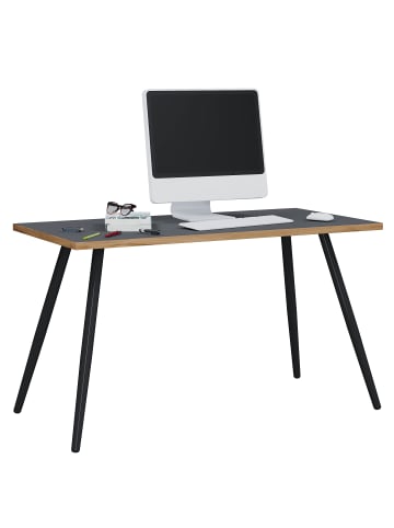 VCM  Schreibtisch Bürotisch Computertisch Salia 138x80 in Anthrazit / Honig-Eiche
