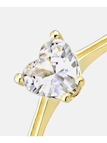 Vanlere Verlobungsring aus 375 Gelbgold mit Zirkonia Herz-Design