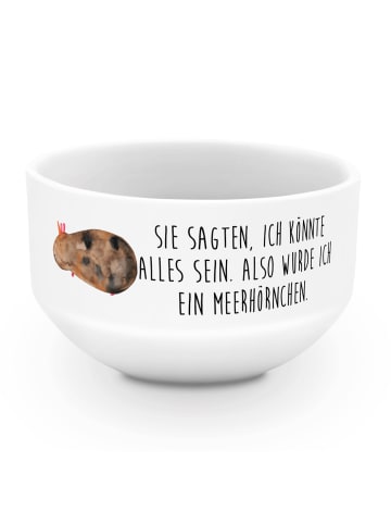 Mr. & Mrs. Panda Obstschale Einhorn Meerschweinchen mit Spruch in Weiß