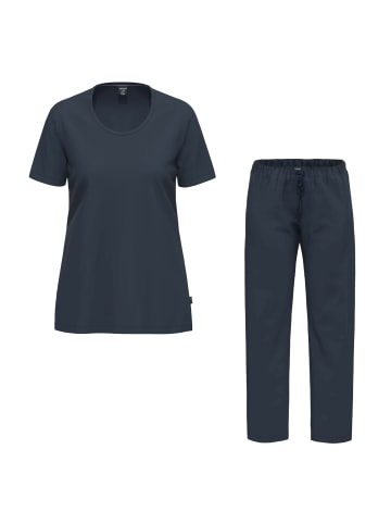 Ammann Schlafanzug Kurzarm Organic Cotton in Nightblue