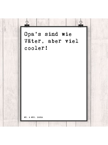 Mr. & Mrs. Panda Bild Opas sind wie Väter,... mit Spruch in Weiß