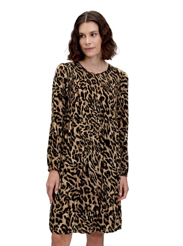Betty Barclay Plisseekleid langarm in Schwarz/Beige
