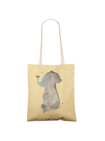Mr. & Mrs. Panda Tote Bag Elefant Biene ohne Spruch in Gelb Pastell