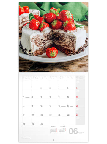 NOTIQUE Wandkalender 2027 6-sprachig in Sweet Moments - 30 x 30 cm