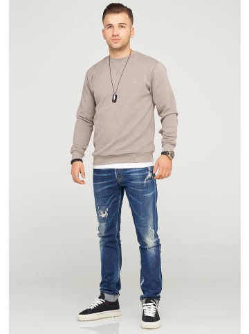 SOULSTAR Sweatshirt PORT LOUIS in Taupe