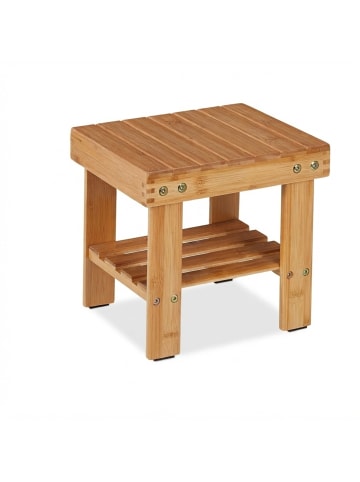 relaxdays Badhocker in Natur - (B)27 x (H)26 x (T)22,5 cm