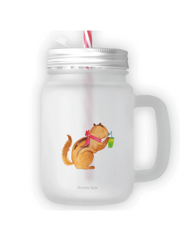 Mr. & Mrs. Panda Mason Jar Eichhörnchen Smoothie ohne Spruch in Transparent
