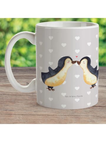 Mr. & Mrs. Panda Kaffeebecher Pinguin Liebe ohne Spruch in Grau Pastell
