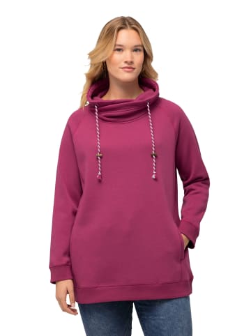 Ulla Popken Sweatshirt in dunkles purpur