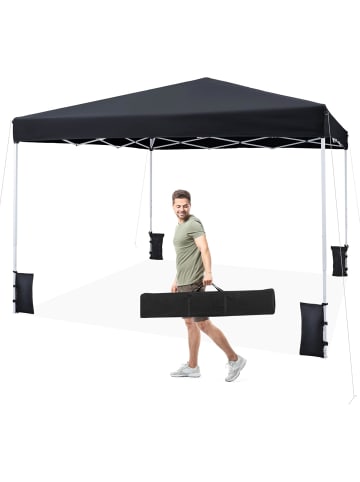 COSTWAY Pavillon 3 x 3 m in Schwarz