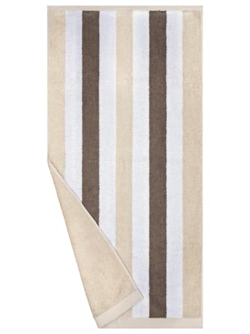 Ross 4 X Handtuch im Set Doubleface Stripes in Beige