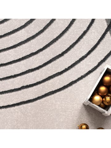 KADIMA DESIGN Teppich Kurzflor Abstrakt Wohnzimmer in Grau