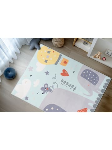 Kayoom Teppich Wonder 130 in blau - rechteckig