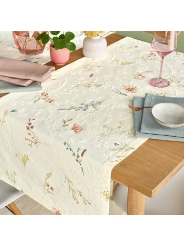Sander Baumwolle, Jacquard Tischläufer Flam in creme
