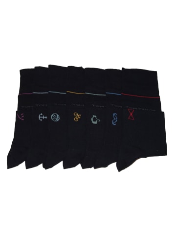 Tom Tailor 7er Pack Basicsocks in Geschenkbox in black