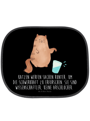 Mr. & Mrs. Panda Seitlicher Sonnenschutz Katze Wasserglas mit Sp... in Schwarz