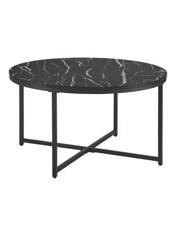 en.casa Couchtisch Uppvidinge in Schwarz (D)80cm (H)45cm