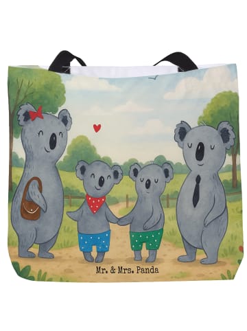 Mr. & Mrs. Panda Shopper Koala Familie zwei Design ohne Spruch in Weiß