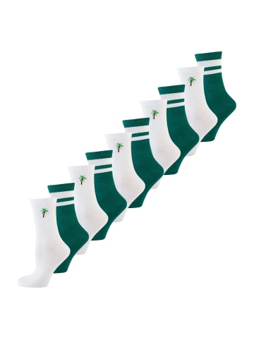 Nur Die  Freizeitsocken Statement Socken mit Stickerei in Mix grün