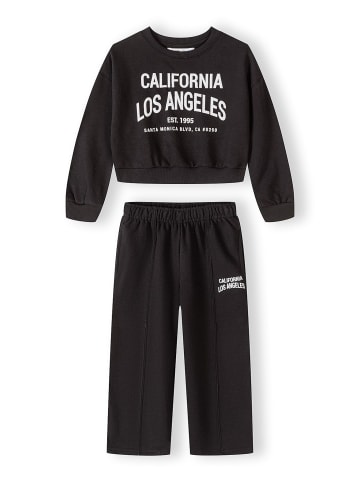 Minoti 2-tlg Jogginganzug 30FLEECE161 in schwarz