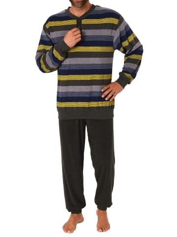 NORMANN Frottee Pyjama Bündchen - 68248 in gelb