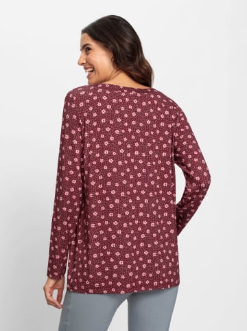 WITT WEIDEN Tunikashirt in dunkelrot-rosenquarz-bedruckt
