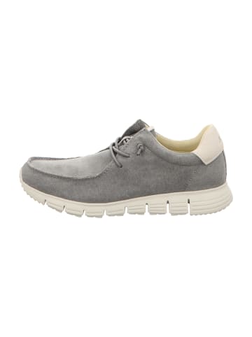 Sioux Mokassin Schnürschuhe in Grau