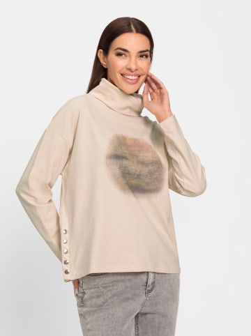 Heine Sweatshirt in elfenbein-khaki-bedruckt