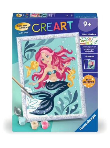 Ravensburger Ravensburger CreArt, Malen nach Zahlen Kinder - Hübsche Meerjungfrau in bunt