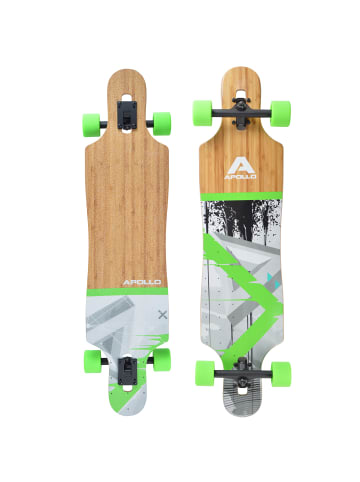 Apollo Twin Tip DT Longboard " Upolu - Bamboo " in holz/grün/grau