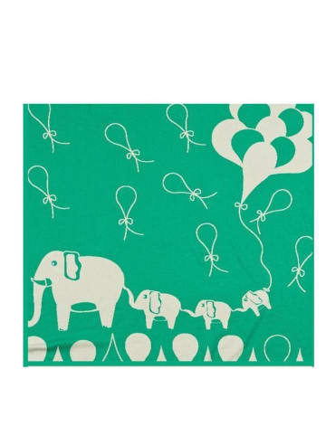 OrganicEra OrganicEra OrganicEra Bio-Trikotstrick-Babydecke, Elefant  (80 x 90 cm) in Green
