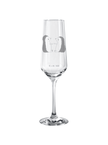 Mr. & Mrs. Panda Sektglas Igel Liebe ohne Spruch in Transparent