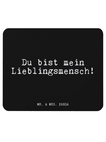 Mr. & Mrs. Panda Mousepad Du bist mein Lieblingsmensch! mit Spruch in Schwarz